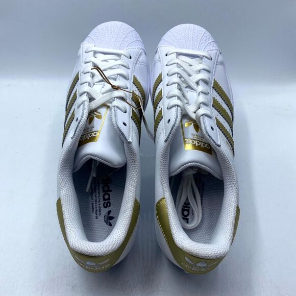 Adidas Superstar Sneaker White Gold FX7483 Women's Size 9.5 NEW - Picture 6 of 11